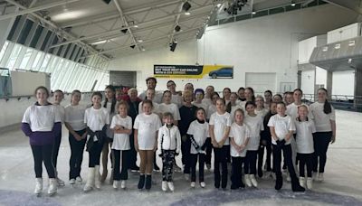 Dancing On Ice star leads workshop for young skaters at Greenock rink