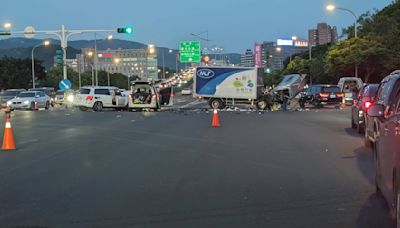 快訊/北市大度路3車車禍！3人受傷送醫 警到場疏導交通