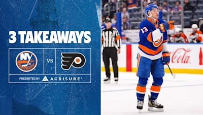 Takeaways: Palmieri Lifts Isles to 4-3 Win Over Flyers | New York Islanders