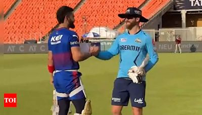 WATCH: Nostalgia! Old friends Virat Kohli and Kane Williamson's reunion ahead of GT vs RCB clash | Cricket News - Times of India