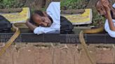 WATCH: Snake startles man resting under banyan tree near Kerala temple