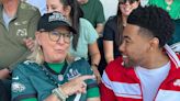 Travis and Jason Kelce’s Mom Donna Attends Eagles Game with a Surprise Guest — Jake from State Farm!