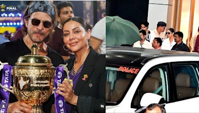 Watch: SRK avoids paps as he returns to Mumbai with family after KKR's IPL win