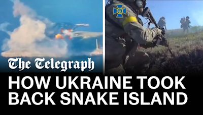 Watch: Ukrainian forces take back Snake Island from Russian troops