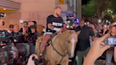 VIDEO: Jake Paul arrives on a horse to open workouts ahead of Anderson Silva boxing match
