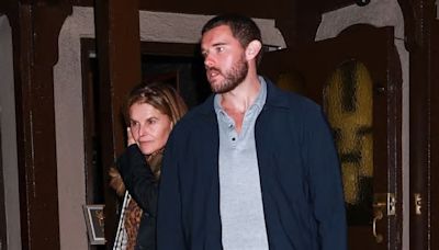 Maria Shriver grabs dinner with daughter Christina Schwarzenegger, 32, and son Christopher Schwarzenegger, 26, in Santa Monica