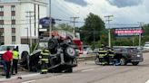 Rollover crash shuts down part of Route 1 in Norwood