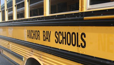 Anchor Bay middle school bus evacuated after crashing into ditch