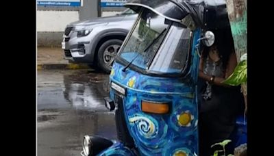 Van Gogh's starry night finds a new canvas: an auto rickshaw in Mumbai. See stunning pic