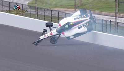 WATCH: Nolan Seigel crashes, flips in Fast Friday Indy 500 practice