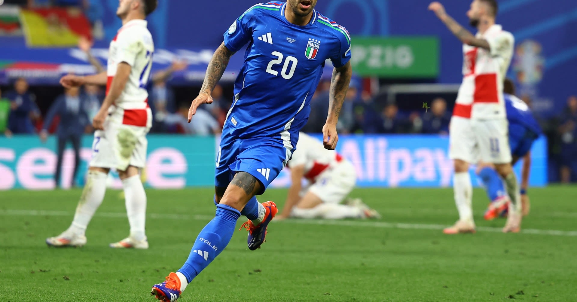 Hero Zaccagni picks perfect time to score first goal for Italy