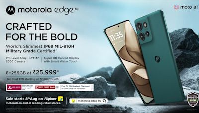 Motorola Edge 50 with IP68 and military standard launched in India: Check price, features