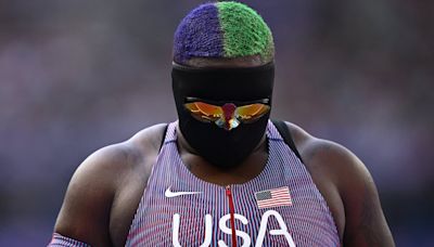 Why Olympian Raven Saunders wears a bizarre mask and shades