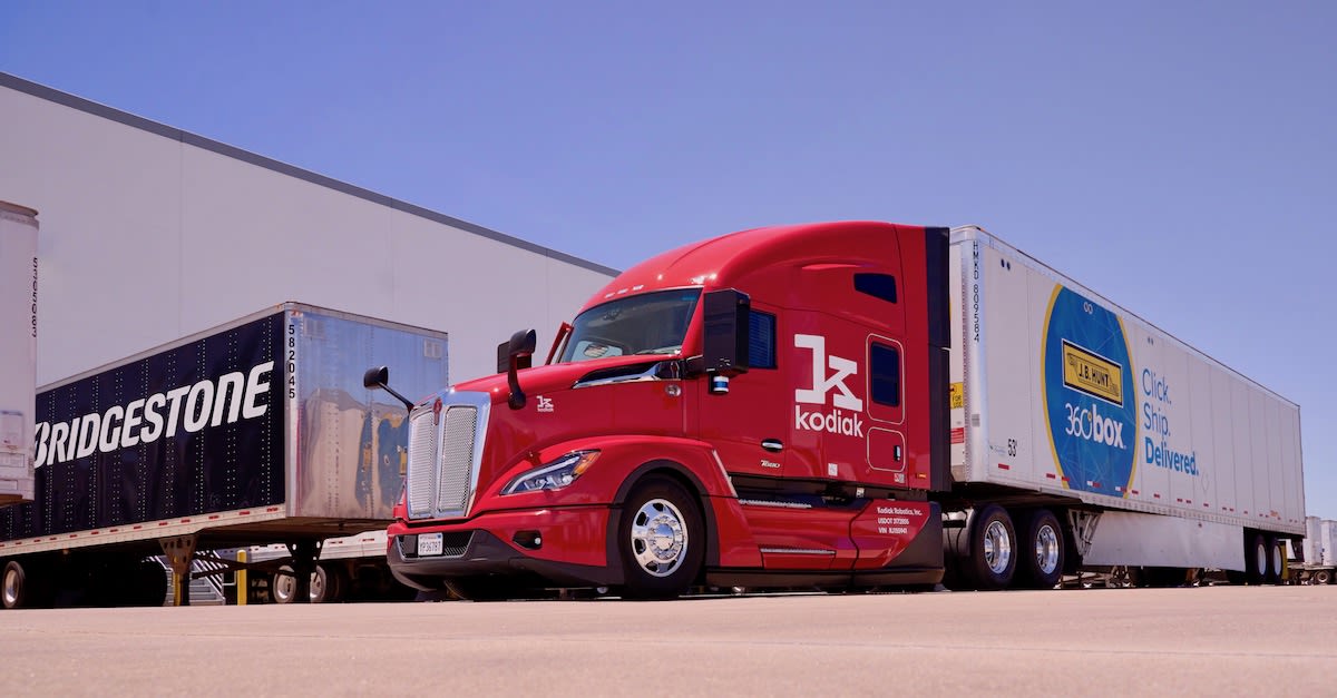 J.B. Hunt part of autonomous truck collaboration with Kodiak, Bridgestone - Talk Business & Politics