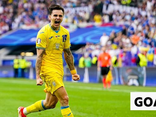 Euro 2024: Mykola Shaparenko equalises for Ukraine against Slovakia