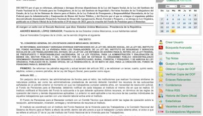 Publican en el DOF decreto para la creación del Fondo de Pensiones para el Bienestar