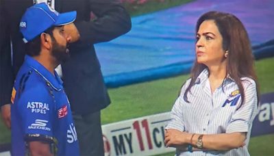 Rohit Sharma and Nita Ambani spotted in deep discussion after MI vs LSG IPL clash, pics & video go viral - Times of India