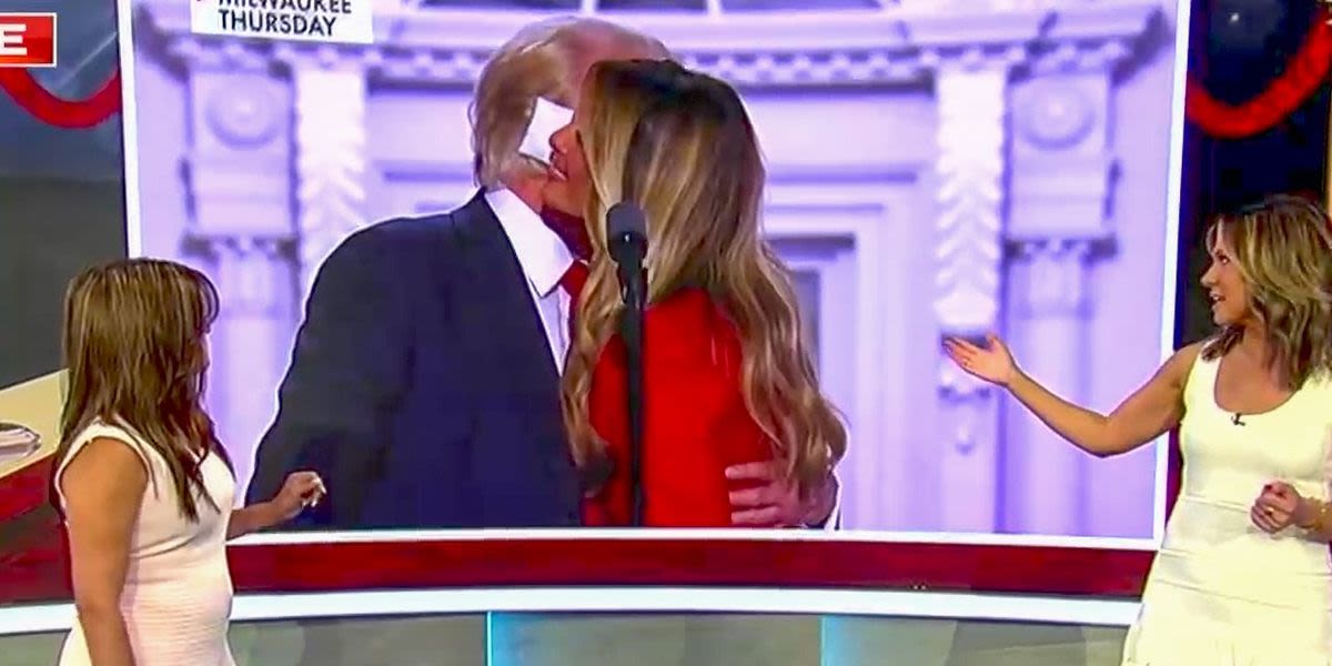 'He didn't kiss her on the lips': Fox News host defends Trump's 'air kiss' to Melania