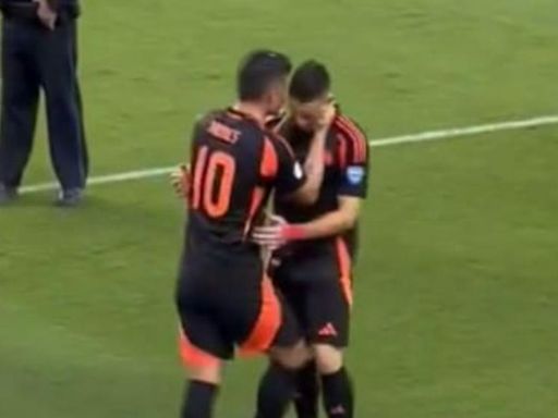 Conmovedor video de James Rodríguez con Santos Borré: el '10' hizo de líder con el caído