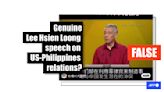 Video of ex-Singapore PM 'cautioning US-Taiwan ties' is doctored