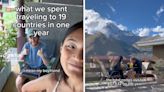 A travel vlogger couple shared how they spent only $66 a day while traveling to 19 countries in a year, tracking every single purchase