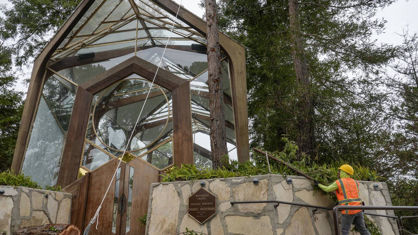 Landslide forces closure of iconic Southern California chapel designed by Frank Lloyd Wright's son