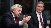 Sir Keir Starmer was pictured watching football with Gordon Brown