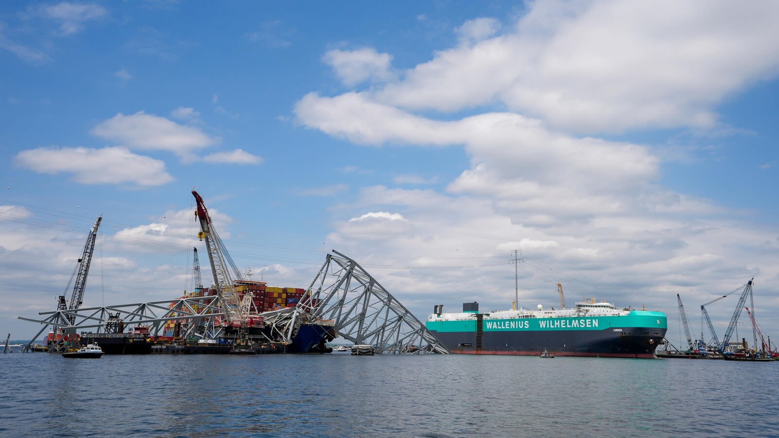 Crews prepare for controlled demolition as cleanup continues at bridge collapse site