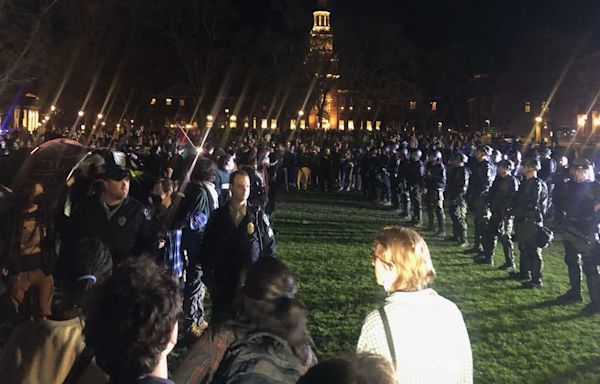 Police move in on encampment at Dartmouth College; Protestors threatened with arrest