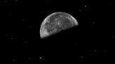 Catch a glimpse of the half-lit moon in its third quarter phase today