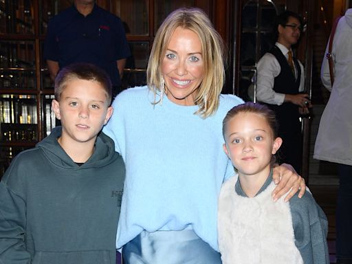 Laura Hamilton looks stylish as she takes her kids to a premiere