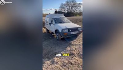 “¡En segunda a tope!”: una Citroën C15 monta un espectáculo mientras intenta subir un monte