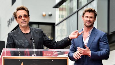 Robert Downey Jr. roasts Chris Hemsworth by asking ‘Avengers’ cast to describe him in 3 words