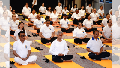 'India's gift to the world': Foreign diplomats celebrate Yoga Day in India