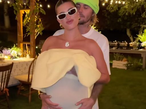 Justin Bieber Cradles Pregnant Hailey Bieber’s Baby Bump in New Video