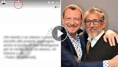 La frecciata di Amadeus dai social dopo le rivelazioni dell'ex agente