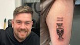 England supporter declares confidence in Euros win with tattoo… before final