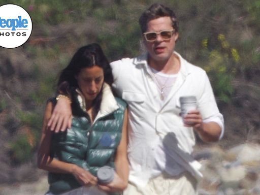 Brad Pitt and Girlfriend Ines de Ramon Keep Close on Romantic Beach Stroll in Santa Barbara: Photos