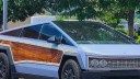 Surprise: Tesla Cybertruck Looks Alright With a Retro Woodgrain Wagon Wrap