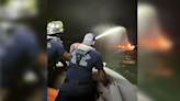 Charlotte County and Englewood fire crews put out boat fire on sandbar