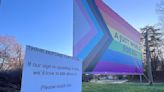 The Rev. Amelia Fulbright: A JUST WORLD FOR ALL? Someone keeps attacking our rainbow banner. Why?