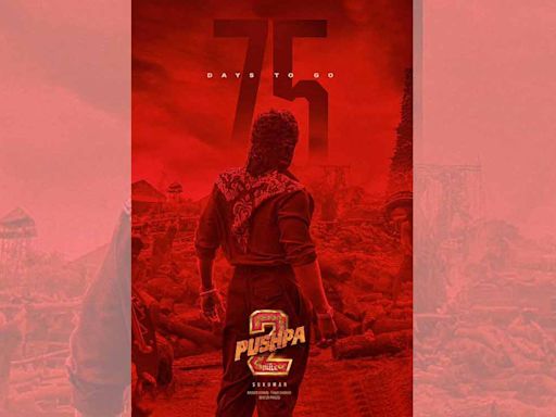 Allu Arjun looks over the ruins in a crimson frame in new ‘Pushpa 2: The Rule’ poster