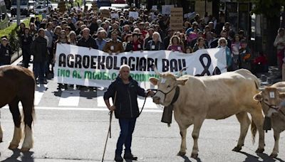 Manifestación de pequeños productores de Navarra por la "soberanía alimentaria"