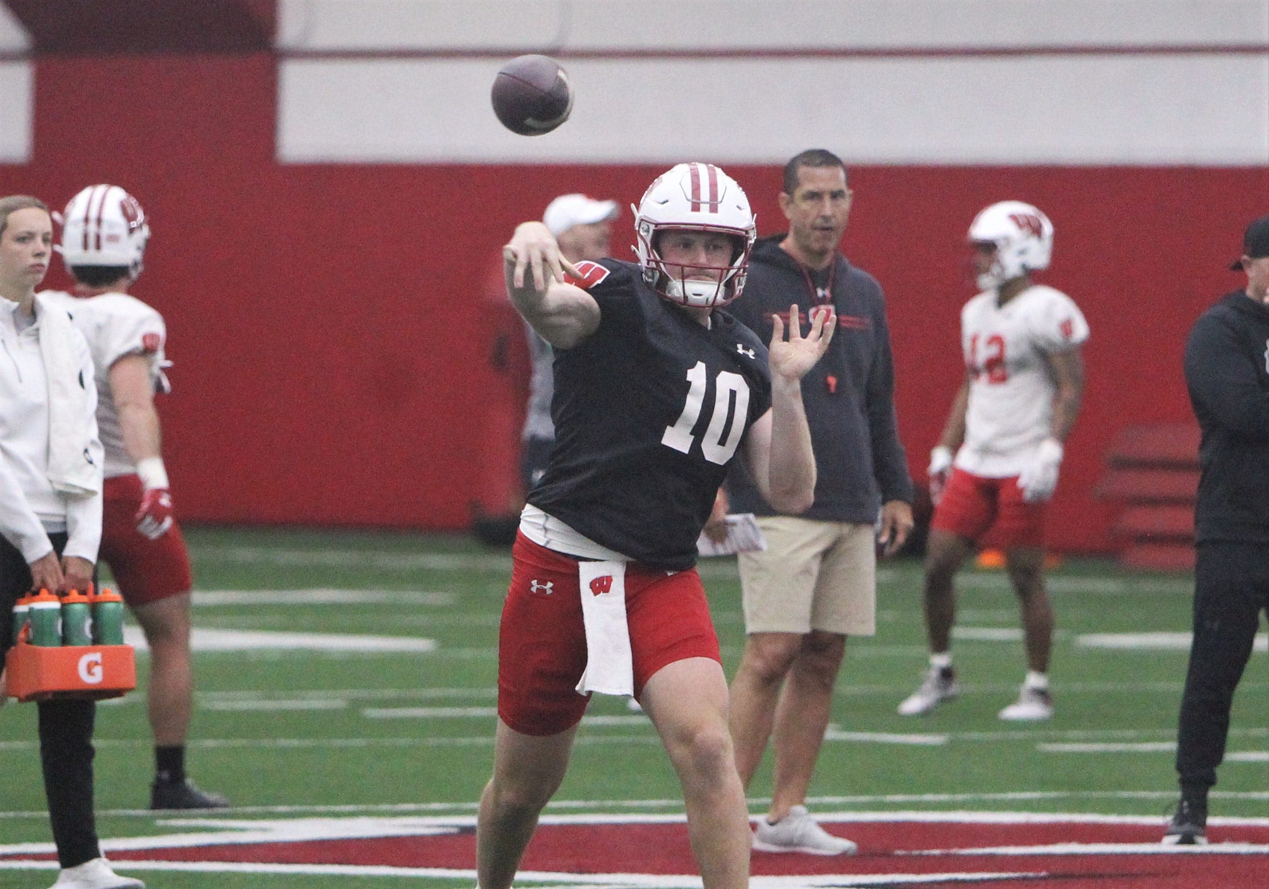 Luke Fickell talks about Wisconsin’s quarterback competition at Big Ten Media Days