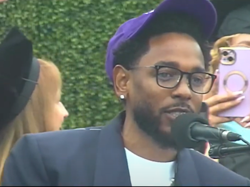 Kendrick Lamar surprises students with commencement speech at Compton’s graduation ceremony