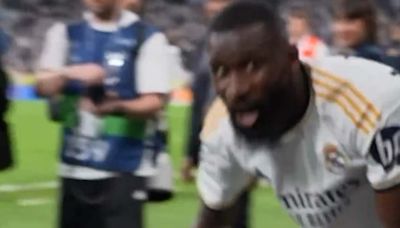 Hilarious moment Rudiger thanks the VAR monitor after Madrid win