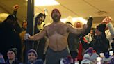 A shirtless Jason Kelce appeared to have more fun than anyone else at the Bills vs. Chiefs matchup in Buffalo