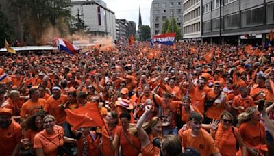 Euro 2024: riot police deployed at fan zone before Netherlands v England – as it happened