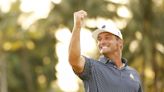 Bryson DeChambeau fights for the child's ball