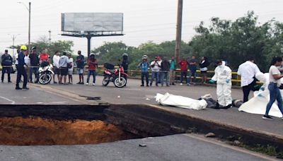 Autoridades revelan la identidad de dos de los cinco muertos en el colapso de puente en Soledad